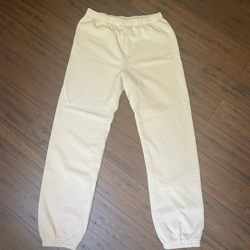 Talulah Everyday Lounge Sweatpants | Cream, size Large
